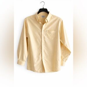 L.L. Bean Men's Light Yellow Button Down Shirt XL 16.5 - 37